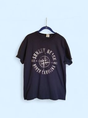 Gildan Navy Heavy Cotton Tee with Tag